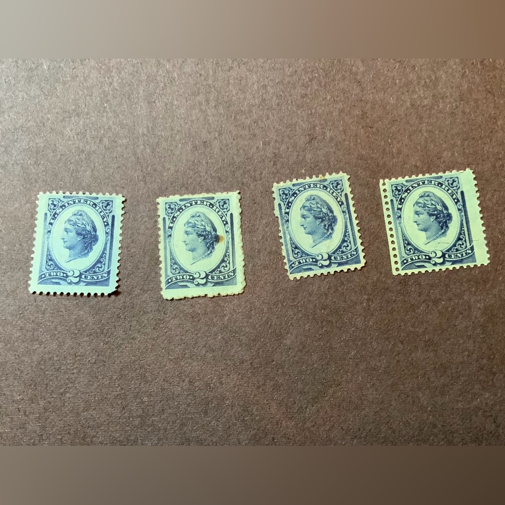 Liberty Revenue Stamps  4 count